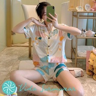 Korean Pajama Set Shorts Sleepwear Night Lounge Wear For Women Terno Sleep Wear