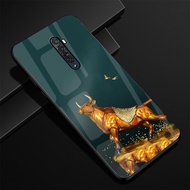 Ốp Lưng OPPO RENO 2F Mặt lưng kính cao cấp thiết kế độc quyền 12 con giáp