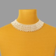 Boho bride necklace for wedding day, Collar necklace for woman
