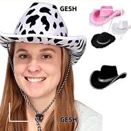 GESH Cowgirl Hat Sequin Funny Cowboy Accessory Cosplay Costume Party Sequin Cowgirl Hats