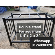 L4' x 2'  BOLTLESS Aquarium Double layer stand .Besi Tebal 1.2mm atau 1.6mm.(Utamakan Keselamatan).