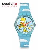 Swatch Gent ANGEL BART SO28Z115 Blue Silicone Strap Watch