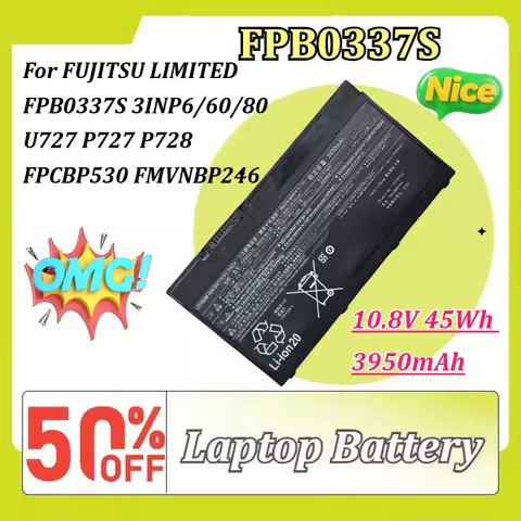 New FPB0337S 10.8V 3950mAh 45Wh Laptop Battery for FUJITSU LIMITED FPB0337S 3INP6/60/80 U727 P727 P7