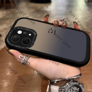 For Vivo V70 5G Case Gray Gradient Smile Anti-Drop Full-Enclosure Silicone Microporous Protective Fa