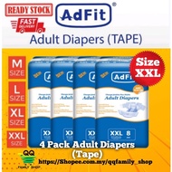 Adfit 4 Packs Combo Adult TAPE Diaper (M/L/XL/XXL) Adult Diaper Tape Diapers