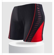 成人平角游泳褲【L-2XL碼】【黑底紅色】(下單後聯絡客服確認發貨尺碼) #H161023736