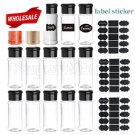 (BC) 100ml Seasoning Bottle with Label Sticker / Kitchen Gadget Tool / Portable Camping BBQ Condimen