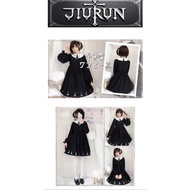 [READY Daily Kawaii Y2K Coquette Mori Goth Vintage Outfit] Jiurun Japan Gothic Lolita Dress Black Wh