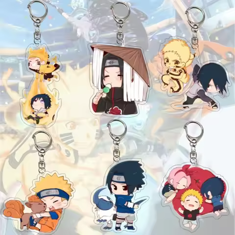Naruto Gaara Hyuga hinata Naruto Sakura Qversion acrylic creative keychain cartoon anime backpack pe