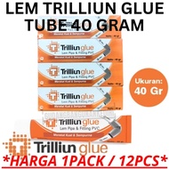 12PCS 1 DOZEN TRILLION GLUE PVC pipe glue TRILLION GLUE tube 40 grams 40 grams