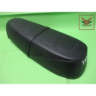 DOUBLE SEAT COMPLETE "BLACK" Fit For YAMAHA YB100 // BLACK Pvc Leather Cushion Pump