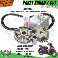 Paket kiri cvt lengkap pully only mio m3 + Rumah roller assy + kipas + vanbelt  mio 125 mio soul gt 