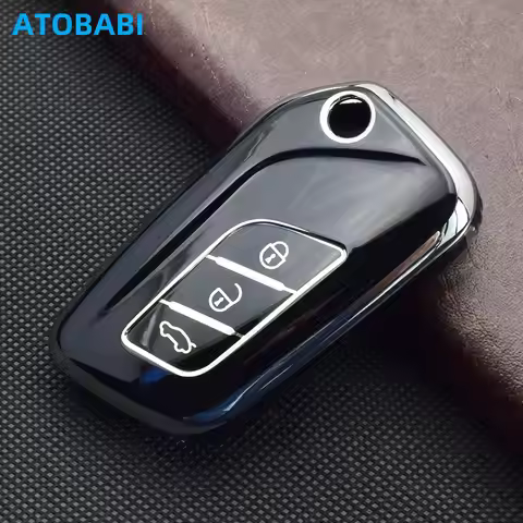TPU Car Key Cover Folding Remote Fobs Case Protector Bag Auto Accessories For Baic Senova X25 X 30 X
