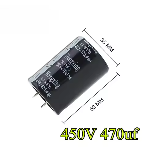 1PC 35x50MM Electrolytic Capacitor DC 470uF 450V 35x50MM Aluminum Electronic Capacitors 470uF 450V