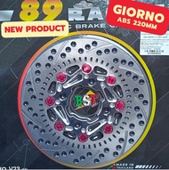 จานเบรค Giorno ขนาด 220มิล Abs 89racing แท้ จานแต่ง จีออโน่ จานเบรคแต่ง ตรงรุ่น ใส่ Click160 ABS ได้