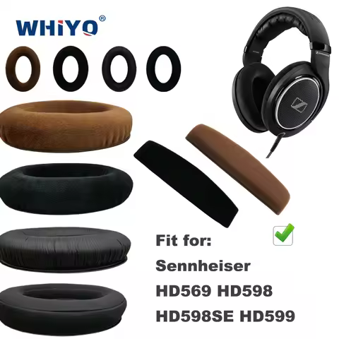 Replacement Ear Pads for Sennheiser HD569 HD598 HD598SE HD599 Headset Parts Leather Earmuff Earphone