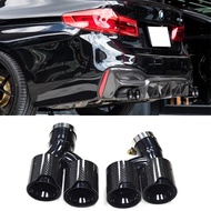 Dual Exhaust Tip Satinless Steel Muffler Tip H Shape Tailpipe For BMW 525i 528i 530i G30 G31 2018 5 
