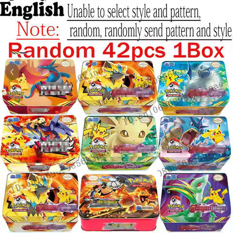 2026 SALE 42pcs/set Iron Metal Box Pokemon TAKARA TOMY Battle Toys Lost Origin Pokemons Box with Pik