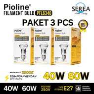 PACKAGE 3 PCS Pioline Filament Bulb 40W 60W Incandescent Lamp Heating Chicken & Livestock Bulb