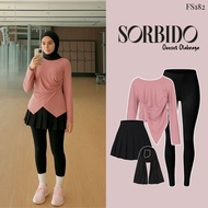 Sorbido Sports Oneset (Leggings, Mini Skirt, Pashmina, Knit Top) 4in1 Outfit Physical Activities |FS
