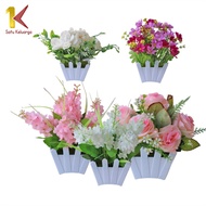 Satu Keluarga Ornamen Pot Bunga Hias C289 - C300 Tanaman Bunga Hias Plastik Artificial Flower / Bung