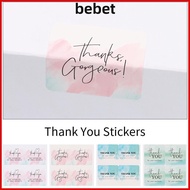 BEBET 100PCS Thank You Stickers Party Supplies Watercolor Pink Blue Package Decoration Gorgeous