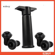 [EY] 1 Set Bottle Stopper Eco-friendly Good Seal Performance Silicone Bottle Caps Wine Saver Pump Set for Home