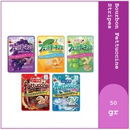 Bourbon Fettuccine Gummy 50g「Grape / Lemon / Yonge-Gamlo / Cola」