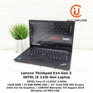 LENOVO THINKPAD E14 GEN2 INTEL CORE I5-1135G7 16GB RAM 512GB NVME SSD USED LAPTOP REFURBISHED NOTEBOOK