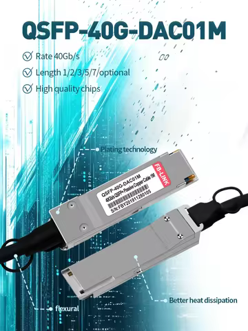 40G DAC QSFP to QSFP Twinax Cable Passive, 1M, Copper cable Compatible with Cisco Ubiquiti, Intel, M
