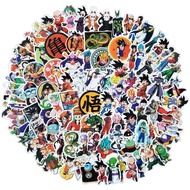 Tvoip 100PCS/pack Pelekat Kartun Dragon Ball Super Anime untuk Laptop, Beg Bagasi, Basikal, Telefon,