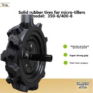 Solid tire micro tiller tire rotary tiller 350-6/400-8 all rubber solid tire non inflatabl