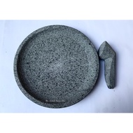 100% Original Stone Mortar and Pestle Size 26 cm + Free Mortar and Pestle Mortar and Pestle Stone Pe