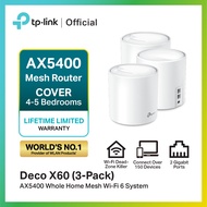 TP-Link Deco X60 AX5400 Whole Home Mesh WiFi 6 Router  ตัวขยายสัญญาณ WiFi รับประกันตลอดการใช้งาน Deco X60(2-pack) One