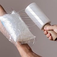 Wrap Plastic Film with Handle Plastic Bags for Ice Tattoo Plastic Wrap Suitable for Athletic Trainers to Hold Ice Packs in Place for Moving Supplies Stretch Wrap Shrink Wrap,5 Inches x 500 ft (1)