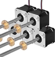 YEJMKJ 5 Pack Nema 17 Stepper Motor TR8x8 400mm with T8 Lead Screw 2 Phase 1.8‌°‌ High Torque 0.44Nm