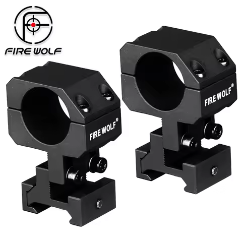 FIRE WOLF Adjustable Height Rifle Scope Ring Mount For 1 Inch Tube, 52mm To 60mm Height Adjustment,