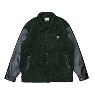 KAI KAI "FADED" 羊毛混紡拼色棒球夾克 (綠)/L