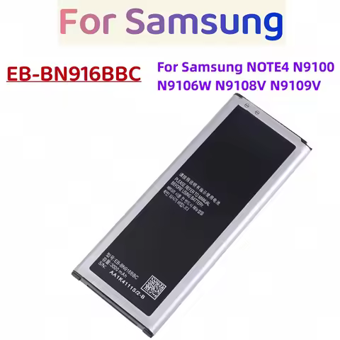 EB‑BN916BBC Replacement Li‑ion Battery 3.85V 3000mAh for Samsung Galaxy Note 4 Duos SM‑N9100 SM‑N910