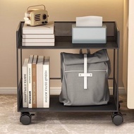 【In Stock】Double-layer pulley trolley, student under-table storage mobile bookshelf, book with wheel