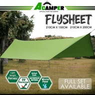 Flysheet Camping Waterproof Camping Canopy Tarp Tent Tarp Fly Sheet Camping Tarp Waterproof Khemah Kanopi Ground Sheet