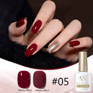 MIANEL Christmas Fesitval 12 Colors Wine Red Jelly Gel Nail Polish Red Black Nails UV Light Nails Na