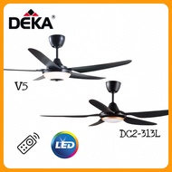 DEKA V5/DC2-313L  CEILING FAN 56”  WITH LED LIGHT 3COLOUR AND REMOTE CONTROL