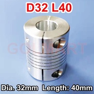 1pcs D32 L40 Motor Tooth Recessed Shaft Coupling Hole 6mm to 8mm 10mm 11mm 12mm 14mm 15mm 16mm Flexi