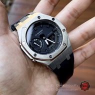 G-Shock Custom AP Style Classic Silver Black Rubber ของแท้ รับประกัน 1 ปี