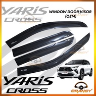 Toyota Yaris Cross 2023 to 2025 OEM TYPE Window Door Rain Visor Black Quality