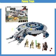 75233 Droid Gunship Building Blocks Chief Tarfful and Yoda, Gifts Toys for Boys