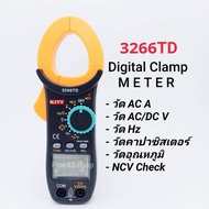 ดิจิตอลแคลมป์มิเตอร์ 3266TD DC/AC โอห์มแอมป์โวลต์ไดโอด NCV Multimeter Ammeter