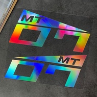 สำหรับ Yamaha MT-07 สติ๊กเกอร์ สติ๊กเกอร์ถังน้ำมันรถจักรยานยนต์ด้วยวัสดุสะท้อนแสง สติกเกอร์ 3M