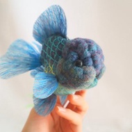 【受注制作】たゆたう金魚モビールL-ショートテール青文魚-